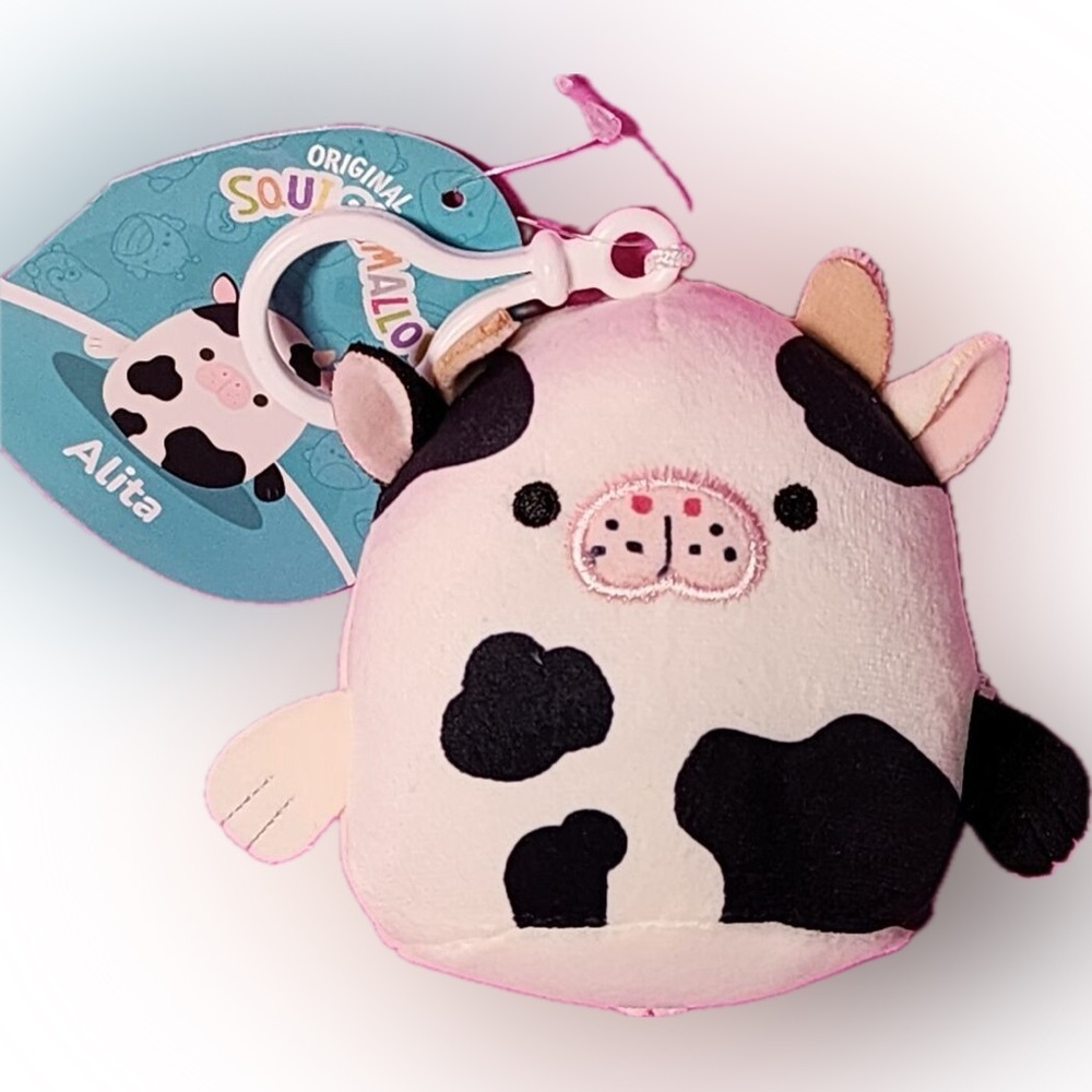 Nwt Squishmallows clip 3" Alita Sea Cow 🐮
